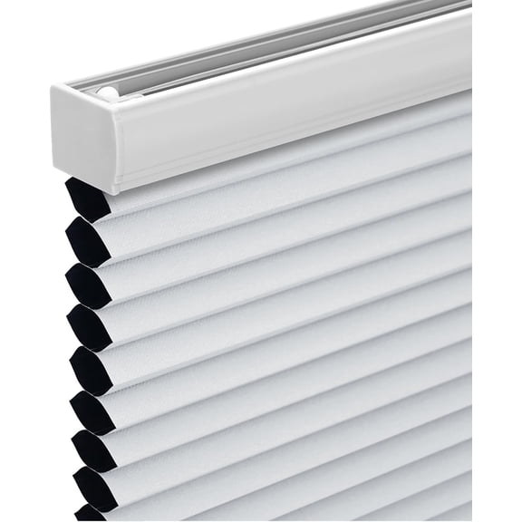 Cordless Cellular Shades,Blackout Honeycomb Shades for Windows,Pull Down Pleated Blinds,Easy to Install for Indoor Windows and French Doors,White(Blackout),34.5" w x 64" h