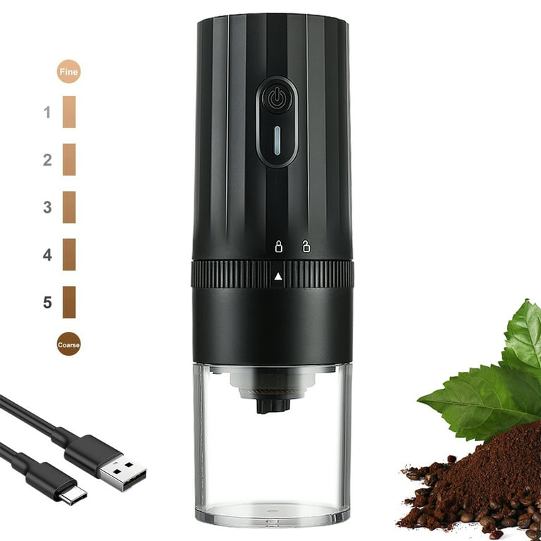 Portable Travel Tea Coffee Maker with Electric Grinder Adjustable Camping  Hiking