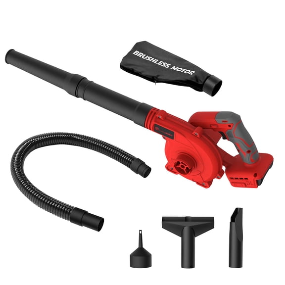 Cordless Compact Leaf Blower Vacuum by LivingSURETM Lightweight Electric Handheld Blower for Lawn and Leaf Care, Patio Cleaning, Dust Cleaner - Battery Not Included