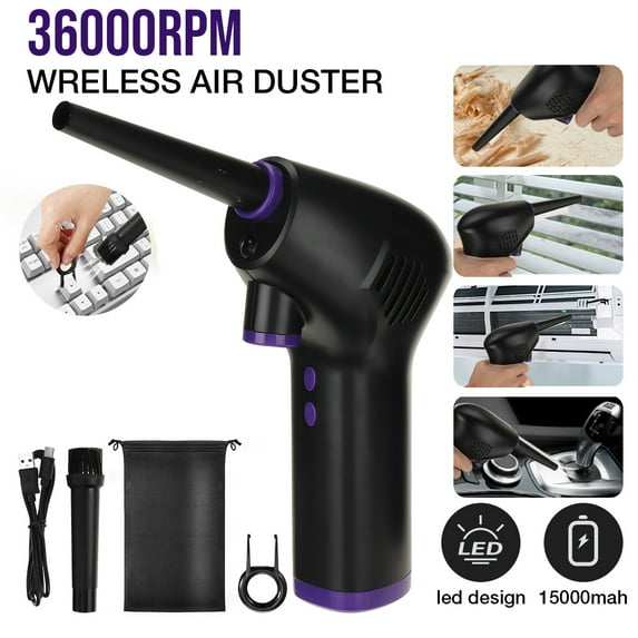Cordless Compressed Air Dusters for Computer Keyboard, Portable High-Pressure Electric Air Duster Cleaner Blower for Electronics, Replaces Air Cans