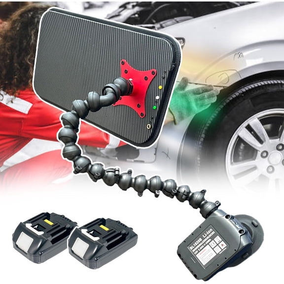 Cordless Dent Repair LED Light - Portable Car Dent Repair Tools with LED Line Edge Light(4020cm) & 45cm Suction Cup Stand - Brightness Adjustable,for Body Stripe Testing