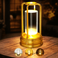 thumbnail image 1 of JIMIMORO Gold LED Cordless Table Lamp, 2000mAh Rechargeable, Touch Control, 3 Color Modes Stepless Dimming, Portable Indoor Outdoor, 1 of 7
