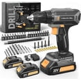 thumbnail image 1 of Cordless Drill, 20V MAX Power Drill Set with Dual Power Pack & Charger, 3/8 Inch Keyless Chuck, Variable Speed, 25+1 Position and 56PCS Bits/Screws, Power Tools for Home Projects, 1 of 8
