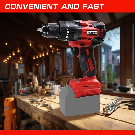 Cordless Drill Compatible with  M18 Batteries, 1/2 Metal Self Lock Chuck, 150Nm  Torque, 2 Variable Speed 20+3 Position, Professional Drill/Driver (NO BATTERY)