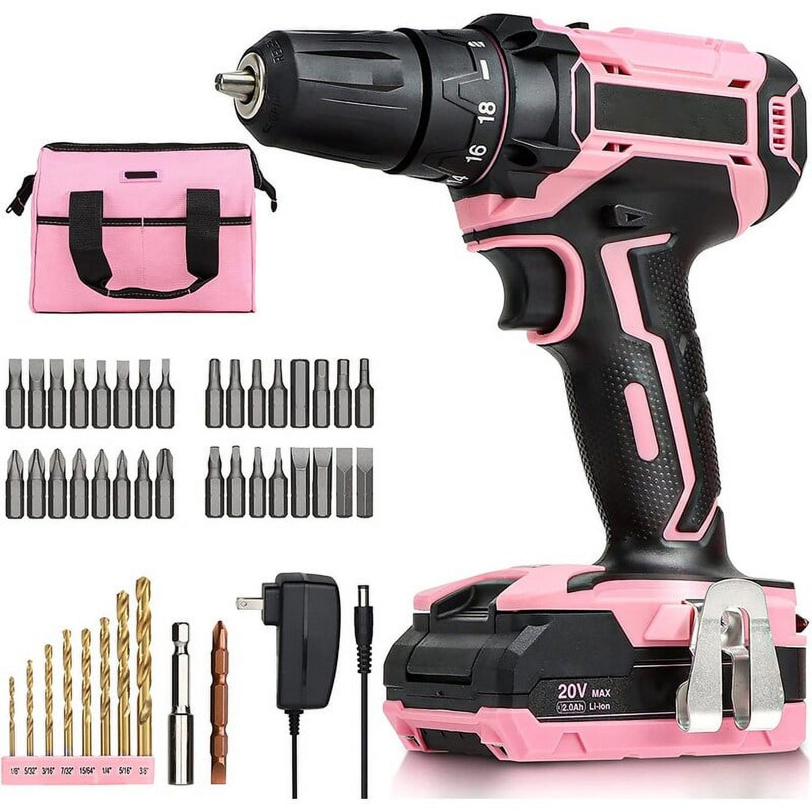 Cordless Drill Driver Electric Power Screwdriver Set