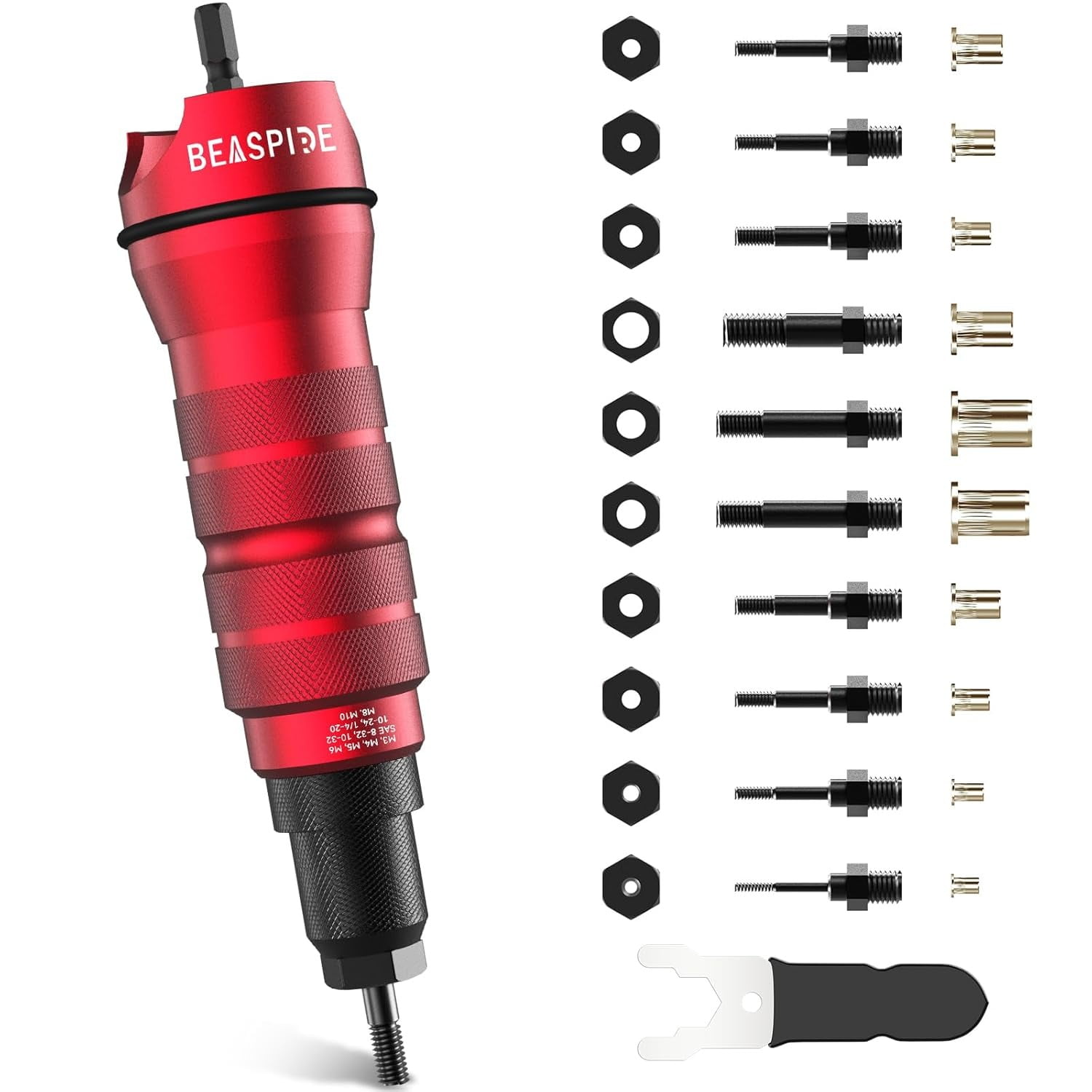 Cordless Drill Electric Rivet Nut Drill Adapter Kit, Rivet Nut Tool Kit ...