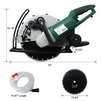 Cordless Drill Portable 14" Wet/Dry Electric Corded Circular Concrete Saw/Power Angle Cutter 2600W w/Water Line & Guide Roller (With Blade)ETL certificate.,Power Drill
