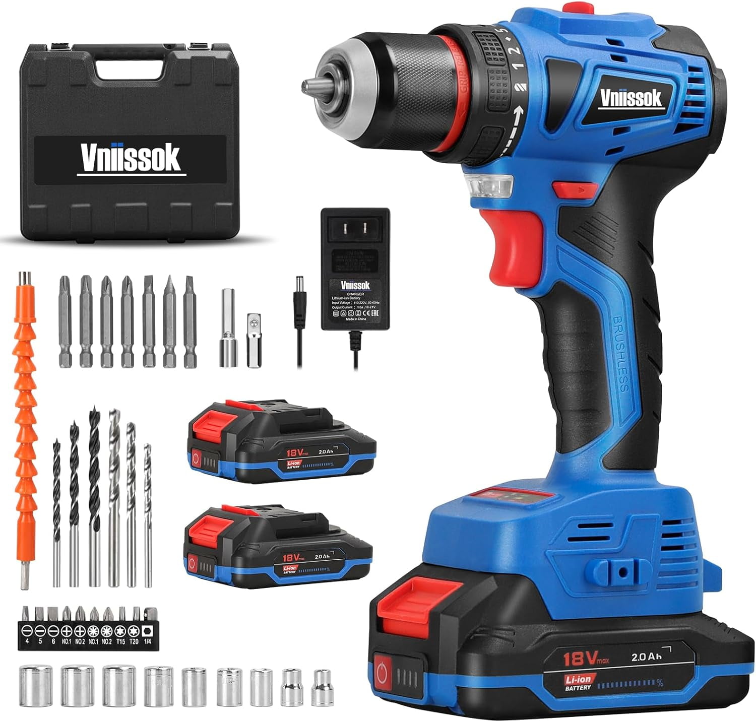 Cordless Drill Set,18V Brushless Power impach driver Bhutan Ubuy