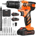thumbnail image 1 of NEXPOW 24V Cordless Drill-Brushless Power Drill Set, 3/8" Keyless Chuck,18+1 Position Electric Drill, 2-Speed Transmission Tool Drill with 2Battery&Fast Charger, 1 of 8