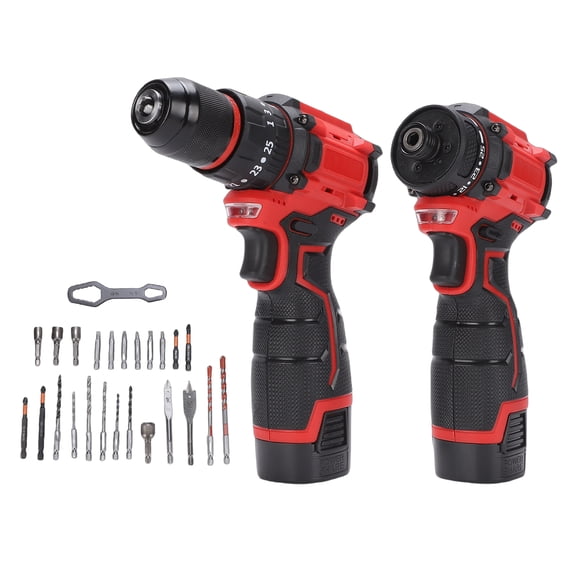 Cordless Drill and Impact Driver Set 16.8V Brushless Power Tool Kit with 3 Batteries US Plug 110V