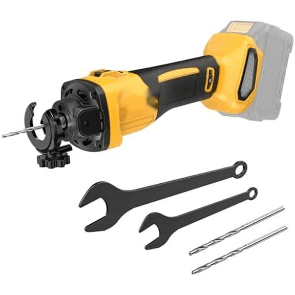 Cordless Drywall Cut-Out Tool Compatible with Dewalt 20V MAX Battery(No Battery) Brushless Motor,30000 RPM, Adjustable Depth,1/8" Bits, Quick Bit Change, 6 Speeds for Cutting Drywall,Sheetrock,Wood