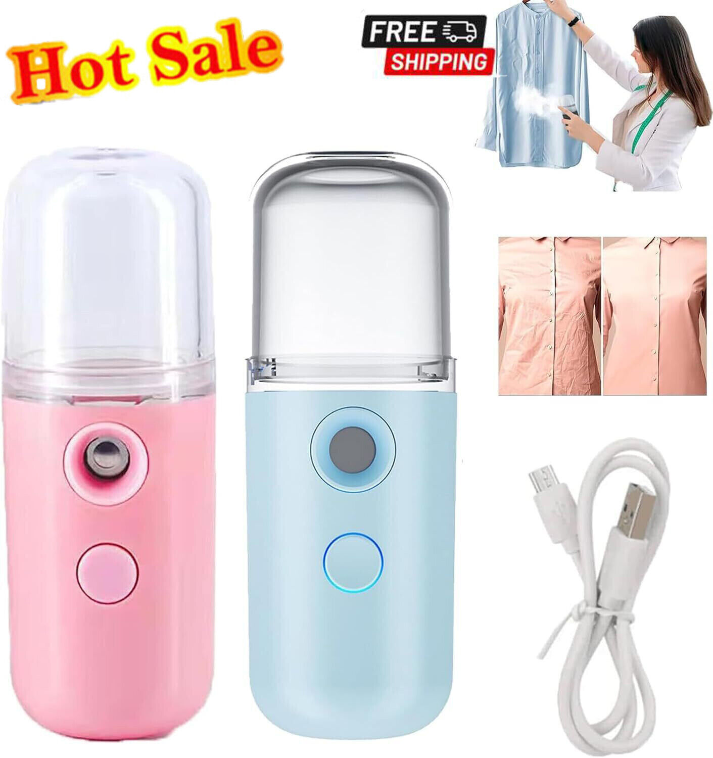 Cordless Easy Care Sunshine 15s Heat up Mini Travel Steamer, Hand Held