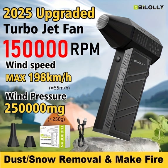 Cordless Electric Air Duster - 150000Rpm Mini Turbine Fan, No Cans ...