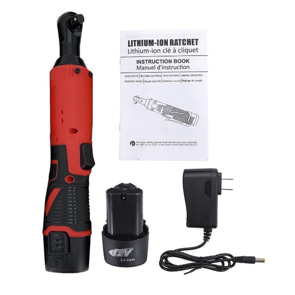 Cordless Electric Angle Wrench Tool 3/8'' 12V 90 65Nm Right Ratchet