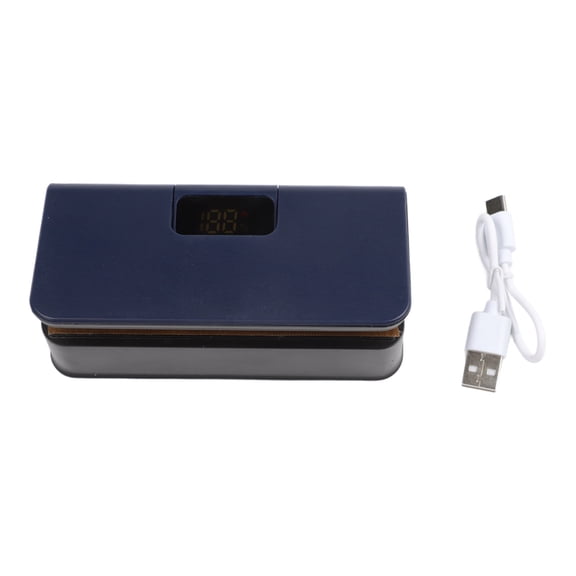 Cordless Electric Bag Sealer With LED Display, Rechargeable USB for Mini Heat Sealer For Food Storage & Snacks Freshness, Portable Plastic Wrapper Machine With Magnetic Base, 6 Sealing Modes(Blue)