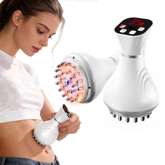 ZVOUS Cordless Body Massager with 35 Speeds, Heat, and Vibration, for Relaxation on Stomach, Arms, Legs, Waist, and Neck, White