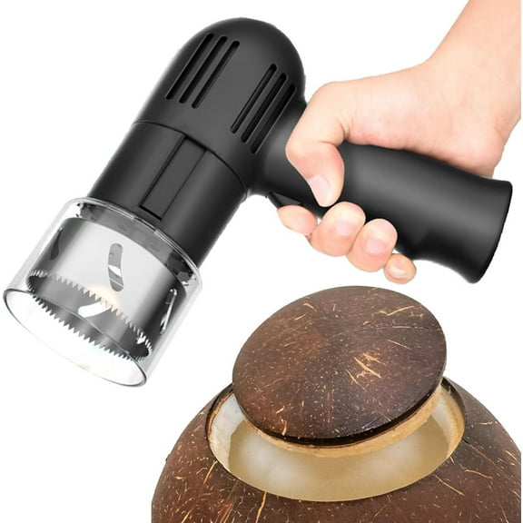 Cordless Electric Coconut Hole Opening Machine,Rechargeable Coconut Shell Opener Machine with 6cm Stainless Steel Drill Bit,Automatic Coconut Hole Punch for Mature Coconuts