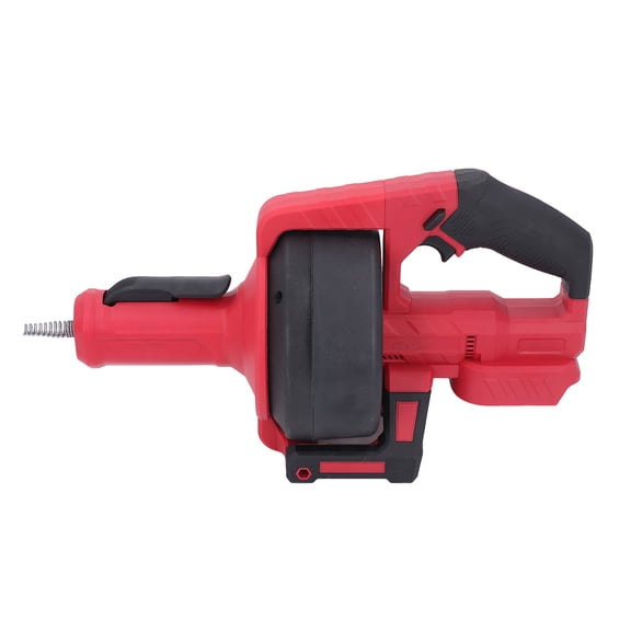 Cordless Electric Drain Auger Auto Feed Plumbing Snake Hair Clog Remover Tool with 23 ft Flexible Steel Cable for Sewer Toilet Kitchen Sinks Red, Compatible with BL1860 Battery, Fits 3/4-2 in Pipes