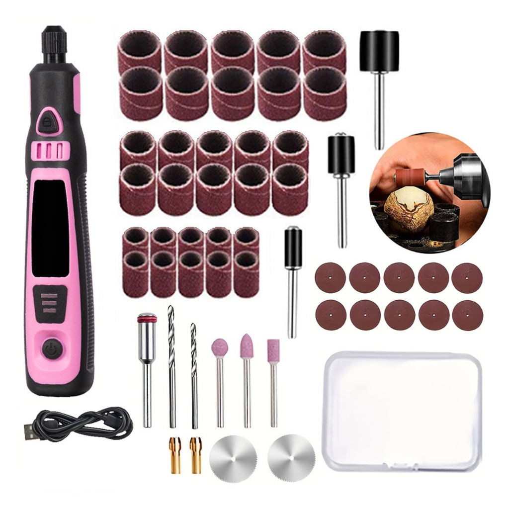 Cordless Electric Engraver Tool Set Includes 54 Attachments Adjustable Speed Portable Design For DIY Jewelry Craft Proje