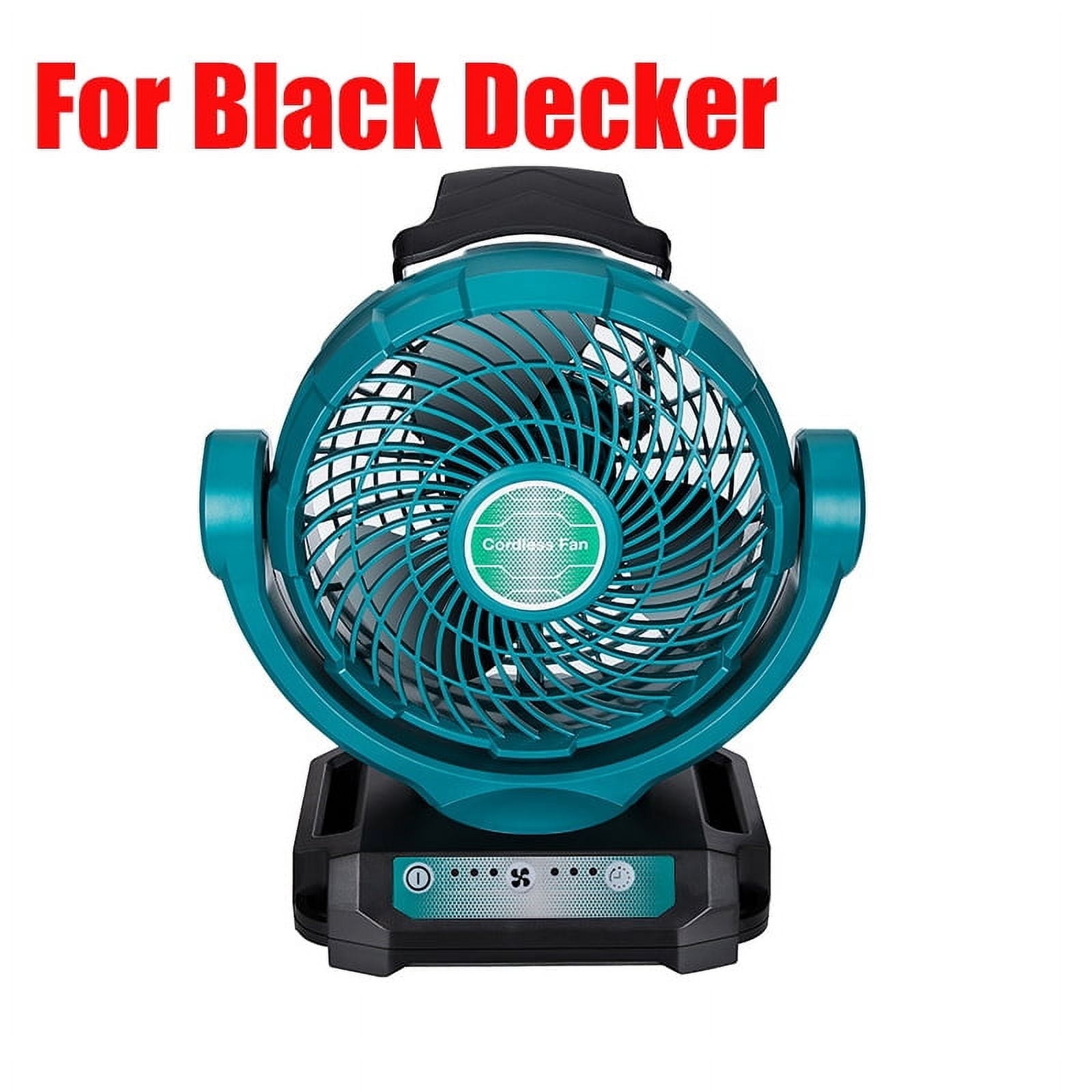 Cordless Electric Fan For 14.4V 18V 20V Li-ion Battery For Bosch For Makita BL1415 BL1830 For Milwaukee For Dewalt DCB200 DCB205 (USB & DC PORT ADAPTER OFFERED) for Camping, Garage, Kitchen, Office