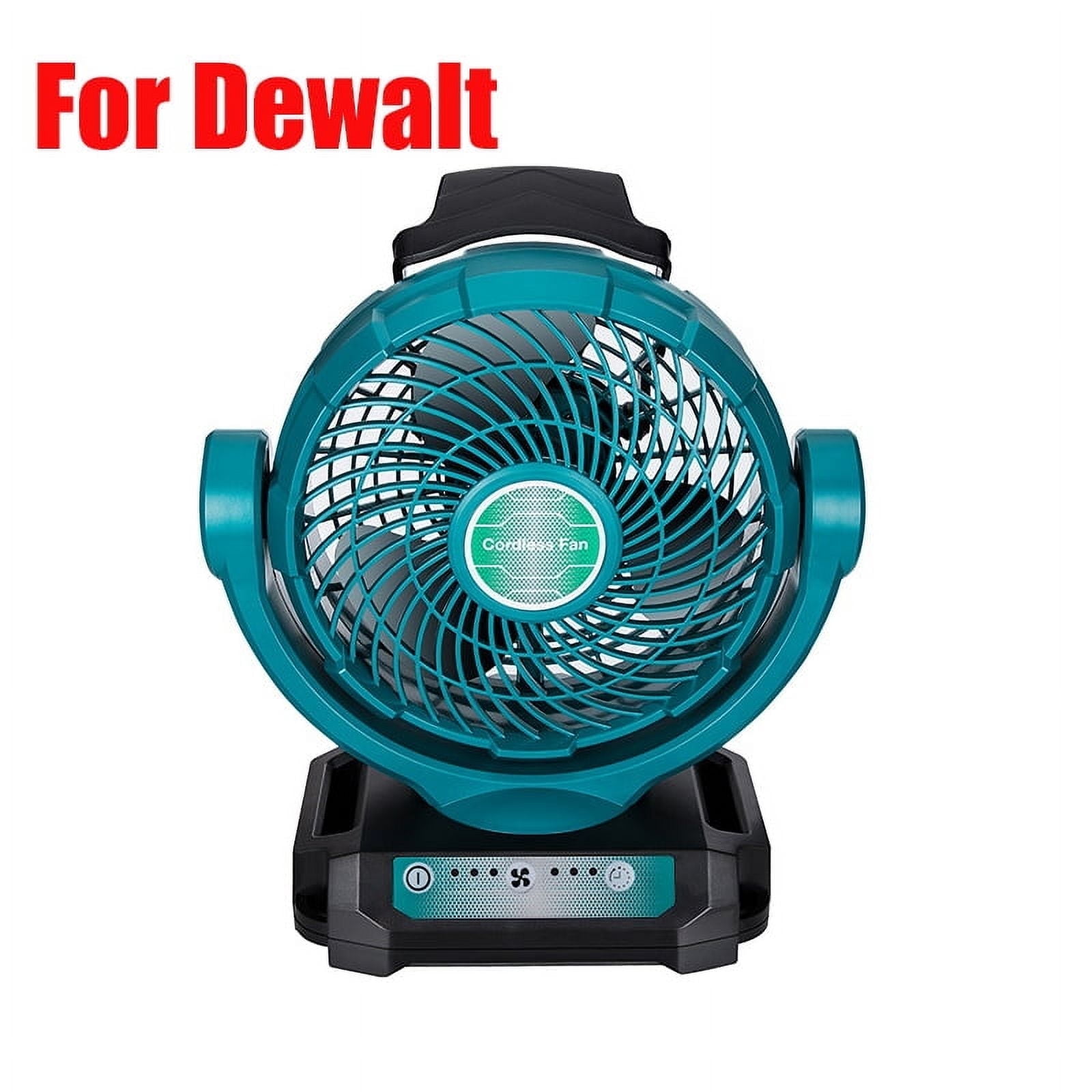 Cordless Electric Fan For 14.4V 18V 20V Li-ion Battery For Bosch For Makita BL1415 BL1830 For Milwaukee For Dewalt DCB200 DCB205 (USB & DC PORT ADAPTER OFFERED) for Camping, Garage, Kitchen, Office