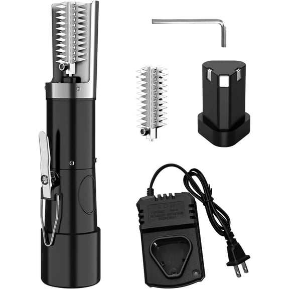 Cordless Electric Fish Scaler Tool 700 Revolutions/Minute Rechargeable Fish Scale Scraper Cleaner 2 Cutter Heads Waterproof Fish Descaler Tool