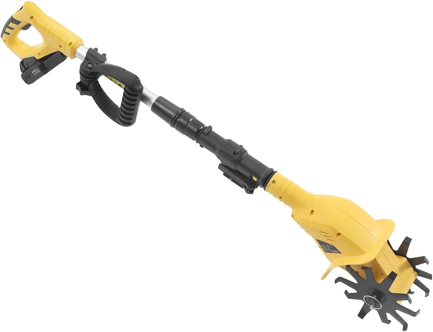 Cordless Electric Garden Tiller and Cultivator Extendable Rod Garden