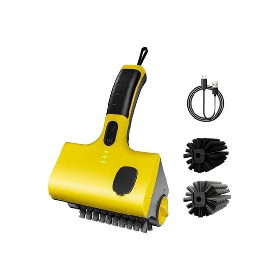 Cordless Electric Grill Brush 360 Rotating Cleaner with 2 Brush Heads USB