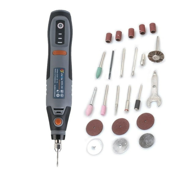 Cordless Electric Grinder Tool with 22 Accessories - 2200mAh Rechargeable Battery, 3-Speed Adjustable (8500-21000 RPM), Lightweight Design for Polishing, Cutting, Drilling & DIY Projects