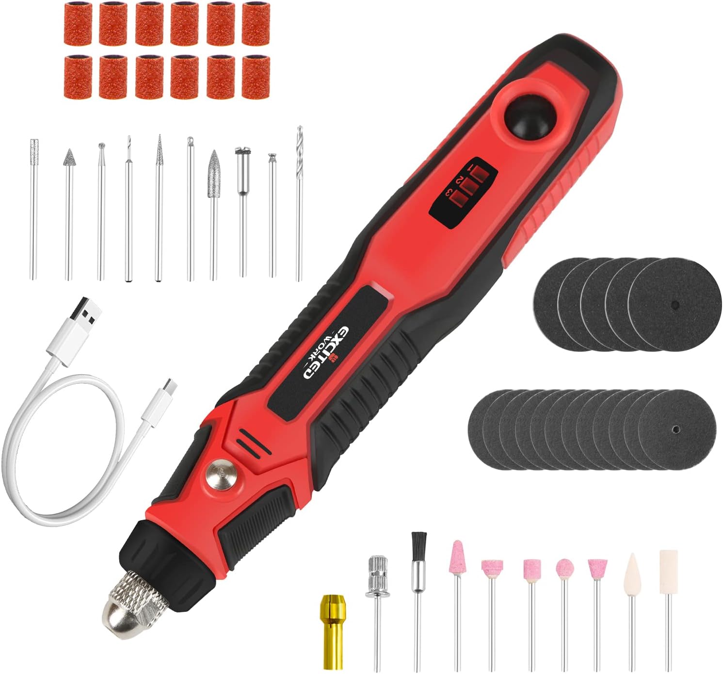 88-Piece Rotary Tool Accessories Kit - Felt Polishing Pads & Buffing Attachments For Dremel