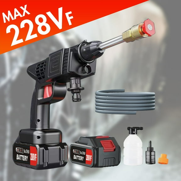 Cordless Electric High Pressure Water Spray Car Gun Portable Washer Cleaner Yard Garden