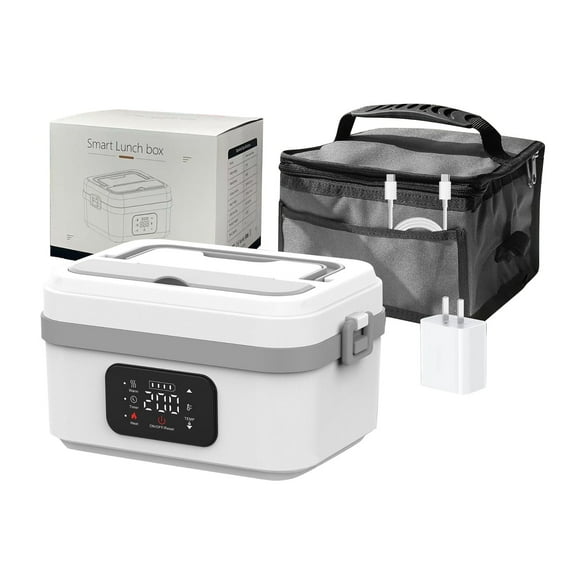 Cordless Electric Lunch Box For Adults, 16000mAh Rechargeable Self-Heating Lunch Box Food Warmer With Timer & Adjustable Heating, 34oz/1L Container With Insulat,E