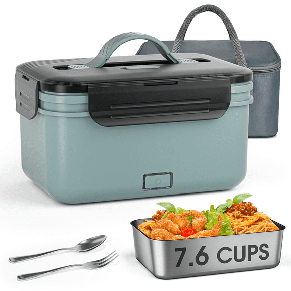 Cordless Electric Lunch Box for Adults: 1.8L Capacity, 70W Fast Heating. Rechargeable & Portable Food Warmer for Office, Car, & Outdoor. A Great Christmas Gift Idea