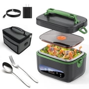 Cordless Electric Lunch Box for Adults,Battery Powered with Multi-Speed Adjustable Heating,1.2L Portable Food Warmer wit