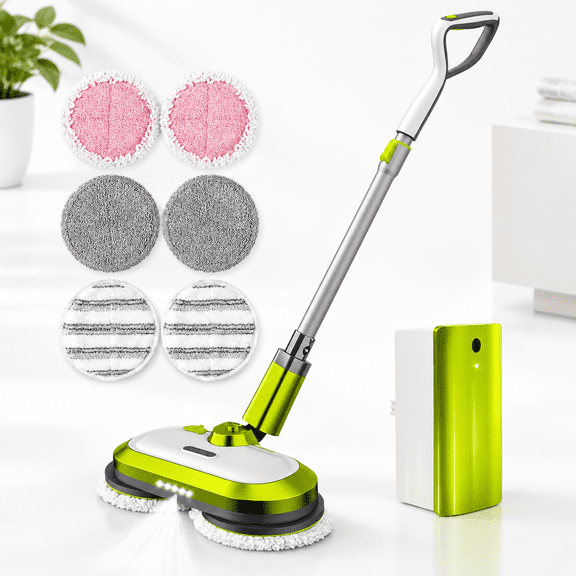 Cordless Electric Mop with Water Spray, Detachable Design for Whole-Home Cleaning