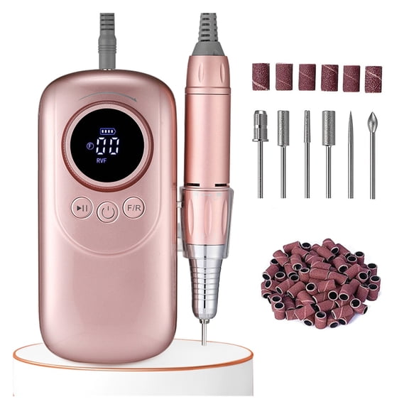 Cordless Electric Nail Drill Machine, 35000RPM Professional Nail Drills For Acrylic Nails, USB Rechargeable Portable Efile ,Lightweight and Portable
