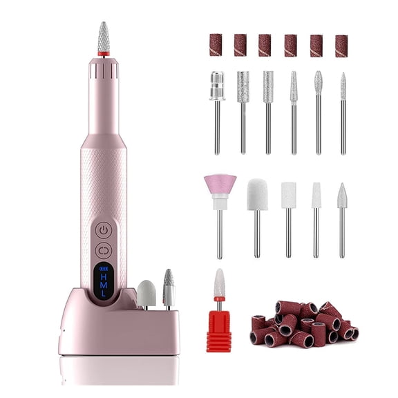 Cordless Electric Nail Drill Machine, Portable Electric Nail File Set For Acrylic Gel Nails, Manicure And Pedicure Kit Tool With Nail Drill Bits ,Low Noise
