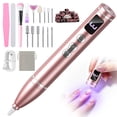 thumbnail image 1 of Cordless Electric Nail Drill,Two-in-one Nail File Kit with Built-in Nail Polish Lamp,35000 RPM for Salon & Home Use,Gift, 1 of 8