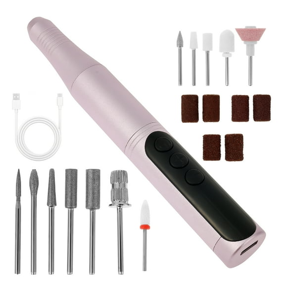 Cordless Electric Nail File Professional Rechargeable Electric Nail File with LED Display and 4 Adjustable Speeds for Manicure and Pedicure