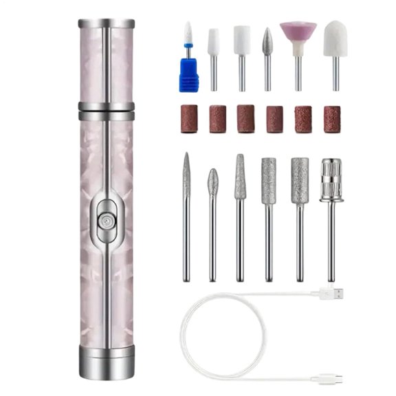 Cordless Electric Nail File and Pedicure Tool, 4-Speed Rechargeable