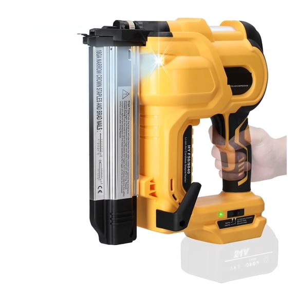 Cordless Electric Nail Gun Straight/N-shape Nails Nailer 32mm 50mm Nailing Machine For Battery(Package No Battery) ,Wide Application