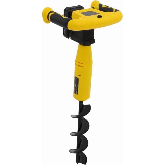 Cordless Electric Post Hole Digger Hole Digging Machine Electric Earth Auger for Post Hole Digging Drilling Tree Planting, with Battery and Charger, 550rpm