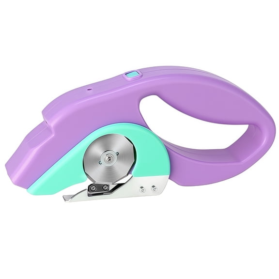 Cordless Electric Rotary Cutter, 10-Sided Blade Fabric Cutting Tool, Rechargeable Electric Scissors with Safety Lock for Sewing, Quilting, Leather, Cardboard, Crafting, DIY Projects