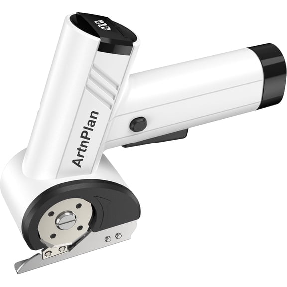 Cordless Electric Scissors, 4.2V Electric Cardboard Cutter with LED Display, 4-Speed Rechargeable Electric Box Cutter for Cardboard, Fabric, Leather & Carpet, Type-C Fast Charging
