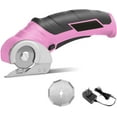 thumbnail image 1 of Cordless Electric Scissors, 4V Mini Cardboard Cutter, Carpet Cutter, Box Cutter W/a Self-sharpening Blade, Rotary Cutter for Cardboard, Plastic, Leather, and Packages (Pink), 1 of 17