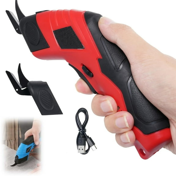 Cordless Electric Scissors with Blades, Rechargeable Powerful Shears for Sewing, Crafting and Cutting, Super Scissors Rechargeable for Fabric, Carpet, Leather, Cardboard