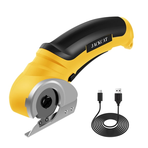 Cordless Electric Scissors Sturdy Cardboard Cutter Tool Rechargeable Cardboard Box Cutter Multipurpose Fabric Scissor with Safety Lock Switch for Cardboard Leather Plastic Mat Felt