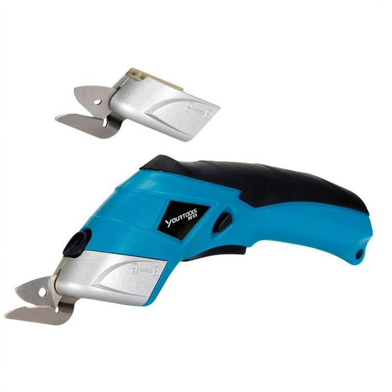 Electric Fabric Scissors Cutter Electric Shears For Fabric Carpet Leather  Blue