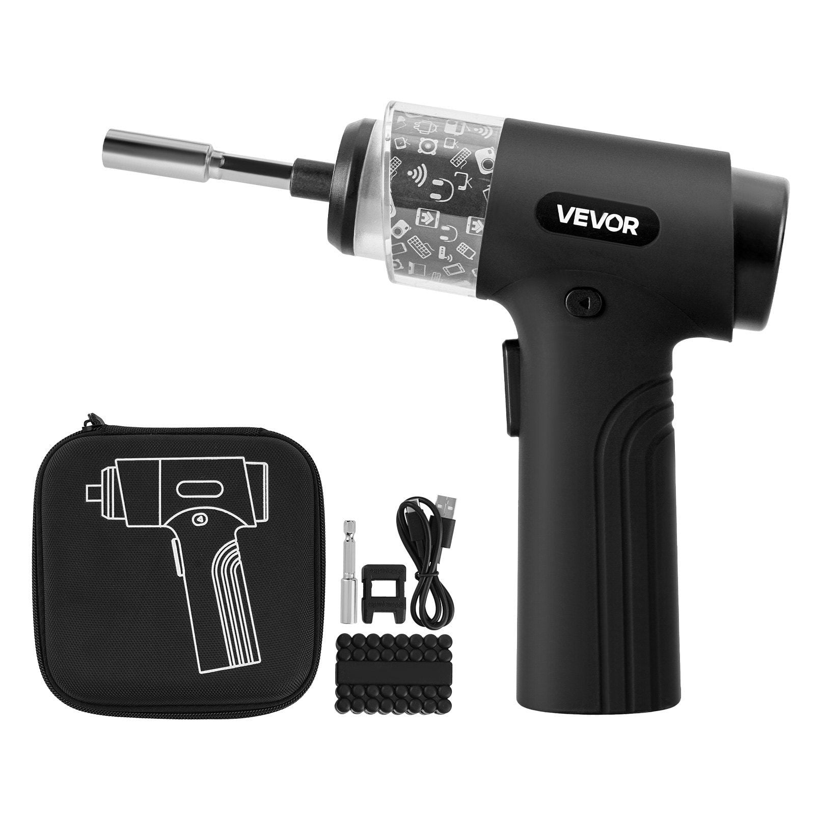 Cordless Electric Screwdriver 7 Torque Settings 0.5-5 N.m, Digital Screen, 2500mAh Rechargeable Battery, 32 Accessories & LED Work Light