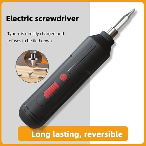 Cordless Electric Screwdriver Set USB Rechargeable Power Screwdriver with 15 Bits for Home DIY Electronics Repair Small Projects Lightweight High-Torque No Cord Needed